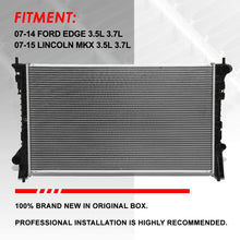 Replacement for Ford Edge/Lincoln MKX 1-1/2 inches Inlet OE Style Aluminum Direct Replacement Racing Radiator