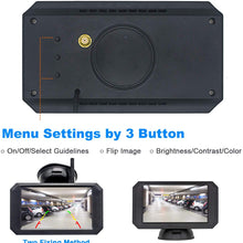 1080P Backup Camera and 5 inch Monitor Kit Digital Wireless Rear View Camera for Car SUV Truck RV Built-in Transmitter with Parking guidelines