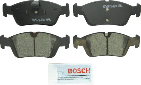 Bosch BC781 QuietCast Premium Ceramic Disc Brake Pad Set For BMW: 2006 323i, 2001-2006 325Ci, 2001-2006 325i, 2001-2005 325xi, 2003-2007 Z4; Front