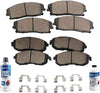Detroit Axle - All (4) Front and Rear Ceramic Brake Pads w/Hardware & Brake Cleaner & Fluid for 2008-17 Buick Enclave - [2009-17 Chevy Traverse] - 2007-16 GMC Acadia - [2007-10 Saturn Outlook]
