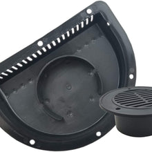 Class A Customs | RV ATV Cycle Truck Cargo Work Trailer Half-Moon Side Air Vents | One Pack | Black