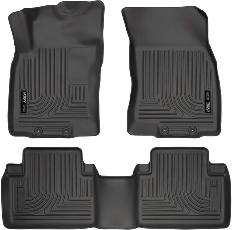 Husky Liners 98671 Black Weatherbeater Front & 2nd Seat Floor Liners Fits 2014-2019 Nissan Rogue