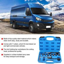 Diesel Injector Seat Cutter Set ，10Pcs Injector Cleaner Tool Universal Tool Kit With Storage Box for Most Diesel Car and Light Commercials Vehicles