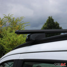 OMAC Automotive Exterior Accessories Roof Rack Crossbars | Aluminum Black Roof Top Cargo Racks | Luggage Ski Kayak Bike Carriers Set 2 Pcs | Fits Kia Seltos 2021
