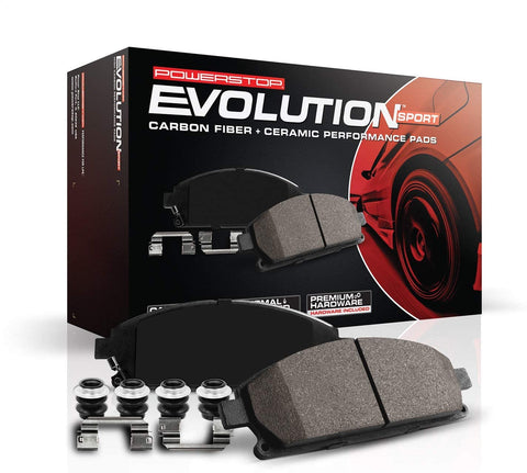 Power Stop Z23-1417, Z23 Evolution Sport Carbon-Fiber Ceramic Rear Brake Pads