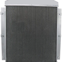 CoolingSky 3 Row All Aluminum Radiator +16 Inches Fan +Shroud &Thermostat Relay Kit for Chevy Trucks Pickup 1947-1954