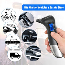 CZC AUTO Digital Tire Pressure Gauge Reader Checker 4 Settings Digital 150 PSI Tire Gauge, 9 in 1 Auto Emergency Tool with Flashlight Seat Belt Cutter Hammer LCD Display for Car Truck RV Motorcycle