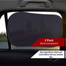 EcoNour Car Window Sun Shade-2 Transparent, 2 Semi Transparent | 80 GSM Protective Mesh | Baby Side Window Sun Shades- Fits most of cars