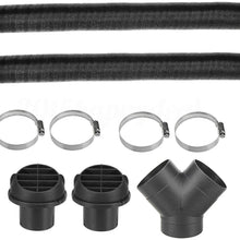 VISLONE 75mm Heater Pipe Ducting Y Branch Warm Air Outlet Vent Kit For Webasto Diesel Heater