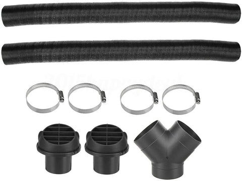 VISLONE 75mm Heater Pipe Ducting Y Branch Warm Air Outlet Vent Kit For Webasto Diesel Heater