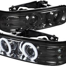 Spyder Auto PRO-YD-CS99-CCFL-BK Chevy Silverado 1500/2500/3500/Chevy Suburban 1500/2500/Chevy Tahoe Black CCFL LED Projector Headlight with Replaceable LEDs