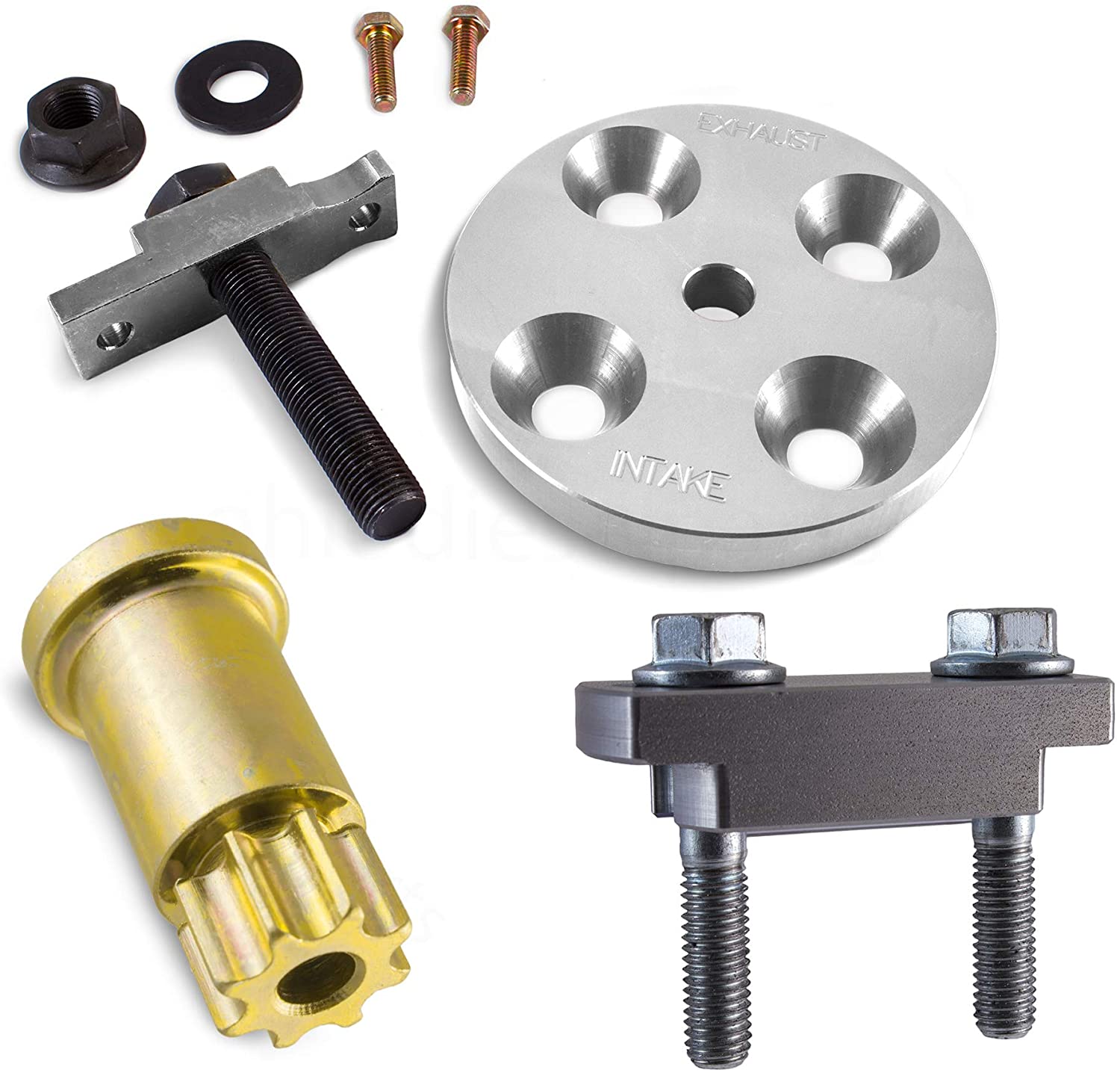 Ohio Diesel Parts Engine Barring Tool B/C Series + Injection Pump Gear Puller Tool + 24V Valve Spring Compressor Tool for 5.9L/6.7L Cummins