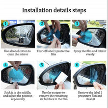 4 PCS Car Rear View Mirror Waterproof Film Side Rearview Rainproof Coating Membrane HD Nano Protective Clear Safe Driving Sticker