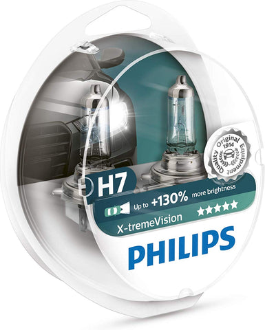 Philips X-treme Vision +130% Headlight Bulbs (Pack of 2) (H7 55W)