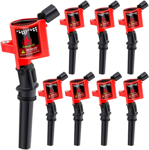 CarBole Pack of 10 Curved Boot Ignition Coils for Ford Lincoln Mercury 4.6L 5.4L Compatible with DG508 DG457 FD503