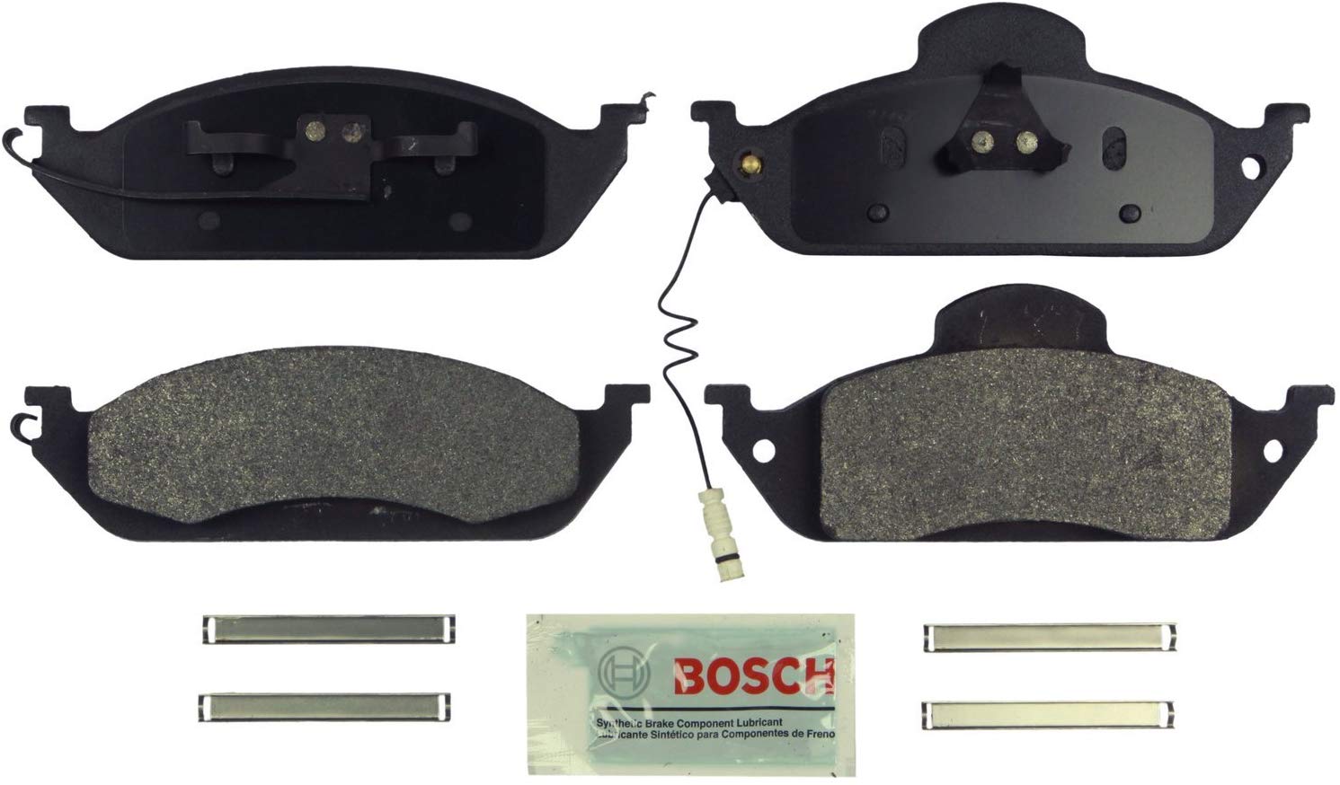 Bosch BE760H Blue Disc Brake Pad Set with Hardware For: Mercedes-Benz ML320, ML350, ML430, Front