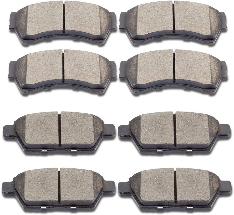 SCITOO Ceramic Disc Brake Pads Set fit Ford Fusion Lincoln MKZ Lincoln Zephyr Mazda 6 Mercury Milan