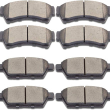 SCITOO Ceramic Disc Brake Pads Set fit Ford Fusion Lincoln MKZ Lincoln Zephyr Mazda 6 Mercury Milan