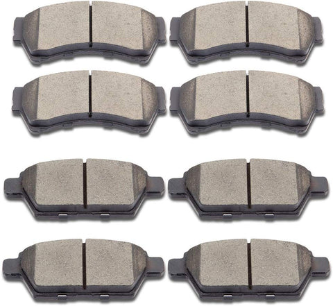 SCITOO Ceramic Disc Brake Pads Set fit Ford Fusion Lincoln MKZ Lincoln Zephyr Mazda 6 Mercury Milan
