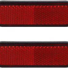 NTHREEAUTO Red Reflectors Motorcycle Safety Reflector Reflective Sticker Universal Compatible with Bicycle, Bike, Trailer, Cars, Trucks, Boat, ATV, Dirt Bike, Driveway