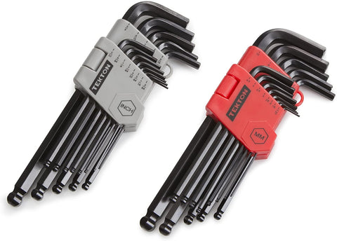 TEKTON Long Arm Ball End Hex Key Wrench Set, 26-Piece (3/64-3/8 in, 1.27-10 mm) | 25282