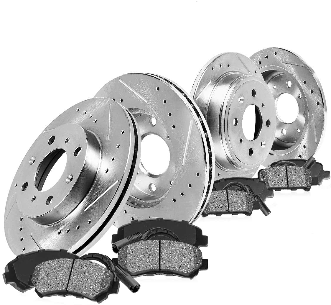 Callahan CDS02558 FRONT 276mm + REAR 258.7mm D/S 4 Lug [4] Rotors + Brake Pads + Clips [fit 2002-2006 Mini Cooper]