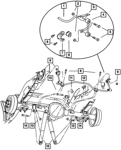 Mopar 52088896AA Sway Bar Link Kit