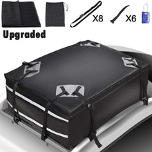 Cargo Carrier Bag Waterproof 19 Cubic Feet Waterproof, Snowproof Car Roof Top Carrier with Anti-Slip Mat + 8 Reinforced Straps + 6 Door Hooks Universal for All Cars Vehicles with / without Rack