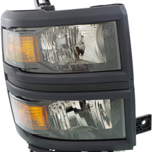 Head Lamp Set of 2 Compatible with CHEVROLET SILVERADO 1500 2014-2015 Right Side and Left Side Assembly Halogen Ls Model 3Rd Gen. CAPA