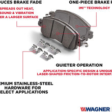 Wagner ThermoQuiet MX1294 Semi-Metallic Disc Pad Set, Front