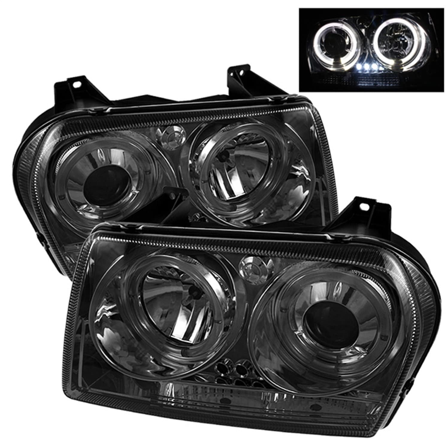 Spyder Auto 5009203 LED Halo Projector Headlights Chrome/Smoked