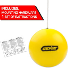 Genie Yellow Perfect Stop Parking Aid – Retractable Ball Compatible with All Garage Door Openers-GPS-R, one Size