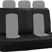 FH Group PU008102 Highest Grade Faux Leather Seat Covers (White) Front Set – Universal Fit for Cars Trucks & SUVs