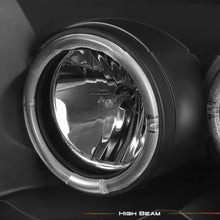 For Ford F-Series SuperDuty 00-04 Excursion Black Bezel Dual Halo Projector Headlights Replacement Pair