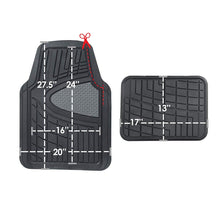 FH Group Red F11311RED Rubber Floor Mat(Heavy Duty Tall Channel, Full Set Trim to Fit)