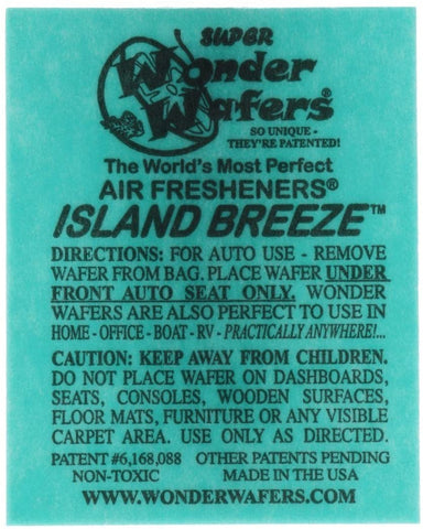 Wonder Wafers 25 CT Individually Wrapped Island Breeze Air Fresheners