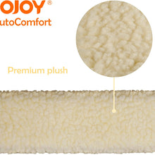 Sojoy 1 Pair of Simulated Sheepskin Seat Belt Shoulder Pads (Beige & Cream)