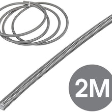 RJJX 2m AN3 Braided Stainless Steel 3AN AN3 an-3 Brake Hose PTEF Hydraulic Brake Fuel Line Hose
