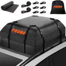 FRUNO 2021 Upgrade Waterproof Heavy Duty Soft-Shell Vehicle Rooftop Cargo Carrier Bag for Car with/Without Roof Top Rack (15 Cubic Feet)