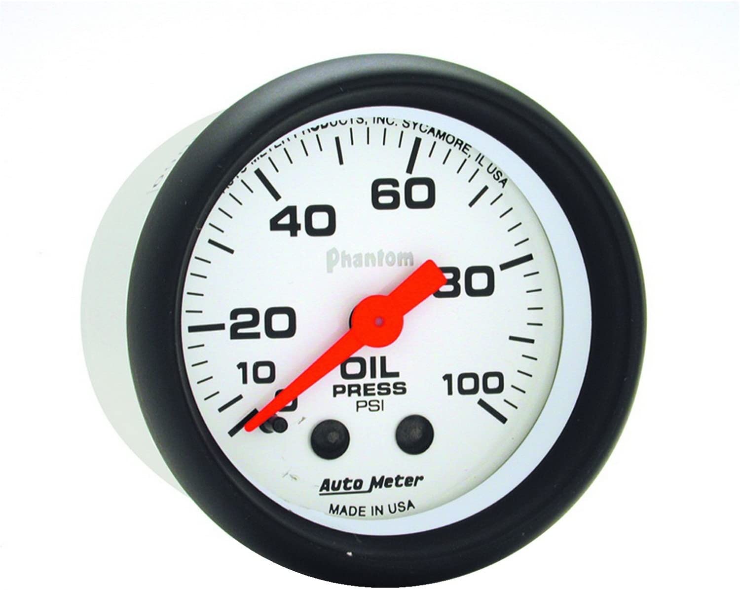 Auto Meter 5721 Phantom Mechanical Oil Pressure Gauge, 2.3125 in.