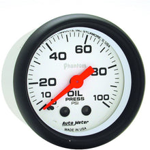 Auto Meter 5721 Phantom Mechanical Oil Pressure Gauge, 2.3125 in.