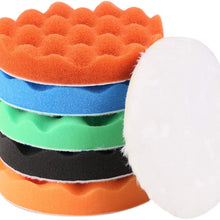 Polishing Pads, ZFE 6Pcs 6"(150mm) Waffle Foam Buffing Pads Polishing Pads Wool Pad Kit for RO/DA Car Polisher Detail Polishing