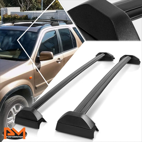 Compatible with Honda CR-V 02-06 OE Style Aluminum Roof Top Rail Rack Crossbar Baggage Cargo Carrier