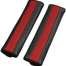uxcell 2pcs Universal Car Detachable Fastener Red Black Seat Belt Strap Shoulder Pad
