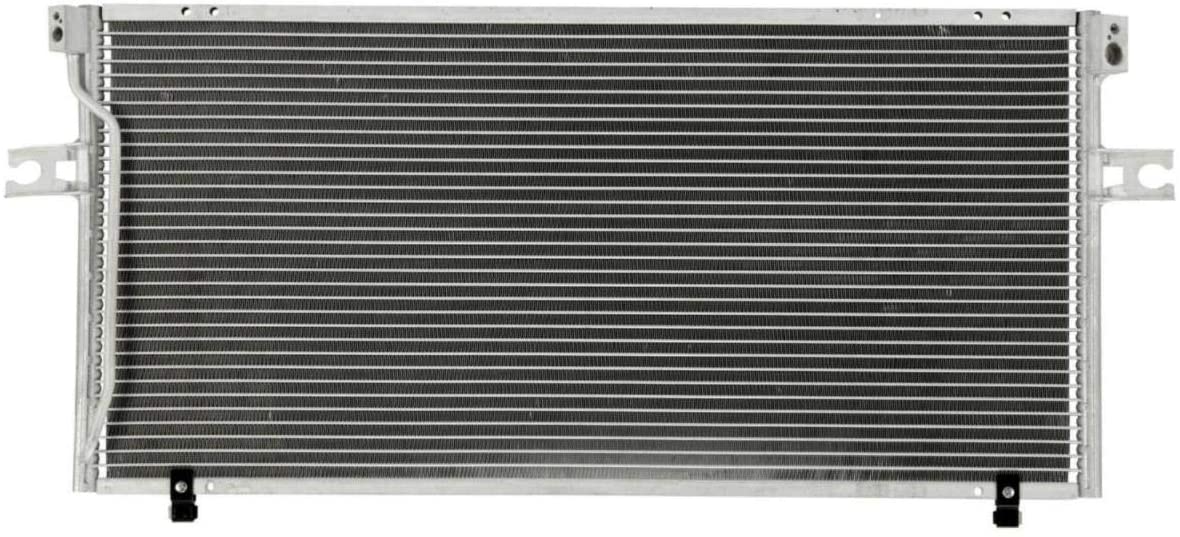 VioletLisa All Aluminum Air Condition Condenser 1 Row Compatible with 2000-2001 Altima 2.4L L4 Without Oil Cooler