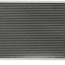 VioletLisa All Aluminum Air Condition Condenser 1 Row Compatible with 2000-2001 Altima 2.4L L4 Without Oil Cooler