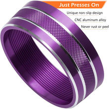 Audio Air Conditioning Button Cover Decoration Twist Switch Ring Trim For Jeep Wrangler JK JKU Patriot 2011~2018/Compass 11~16/Liberty 08~12/Dodge Challenger 08~14 Aluminum Alloy (Purple)