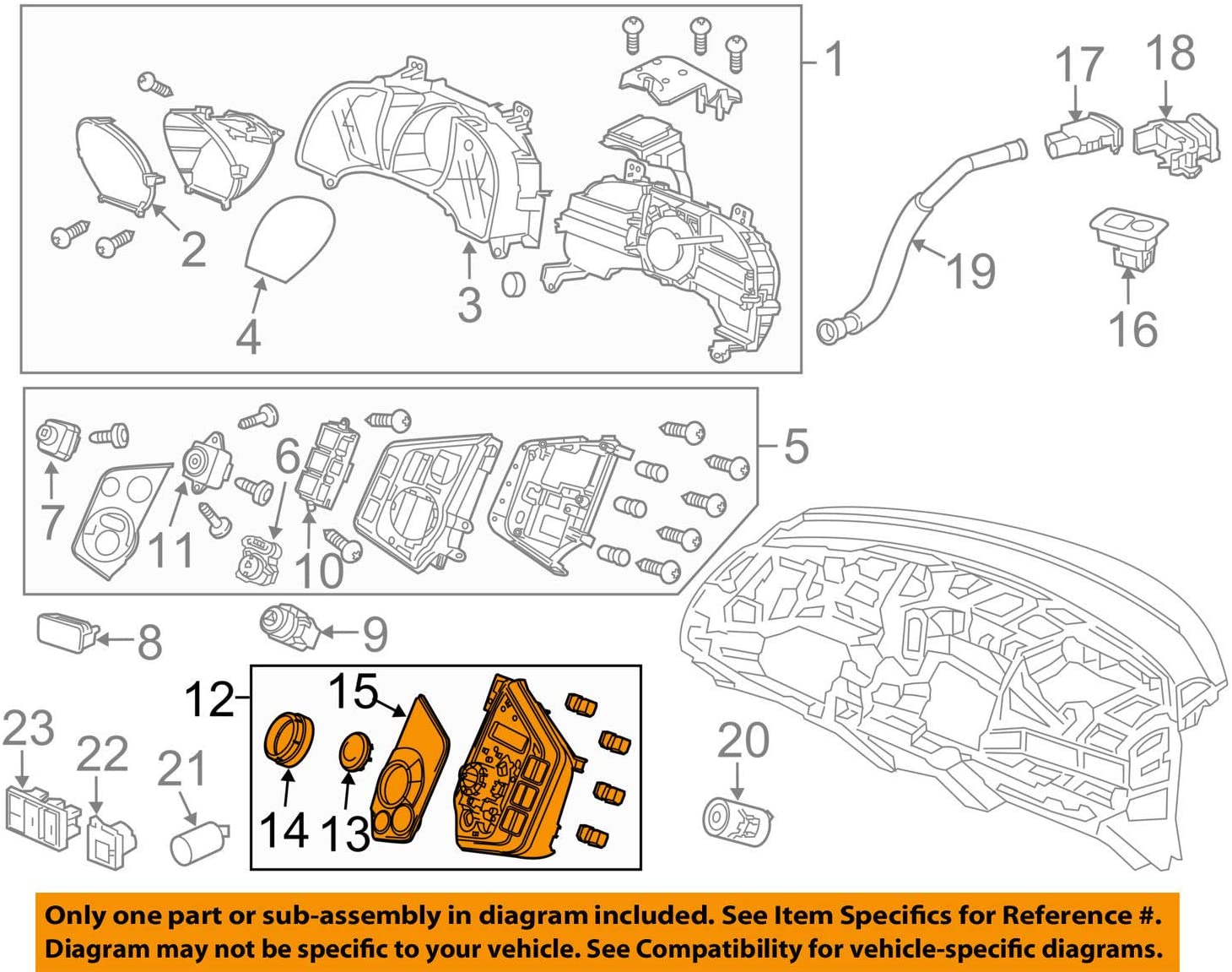 Genuine Honda 79600-SZT-A51ZC Air Conditioner Control Assembly