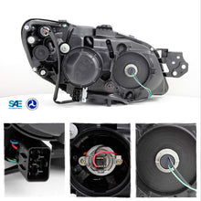 For 2006-07 Subaru Impreza LED Daytime Running Lamp Strip Projector Headlights Black Housing Clear Lens Full Set