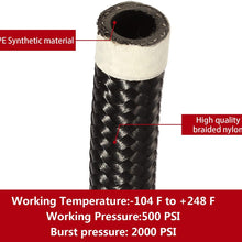 Vincos 8 an AN8 16Ft Nylon and Stainless Steel Braidied Feul Hose + 10pcs an 8 Hose Fitting Kit